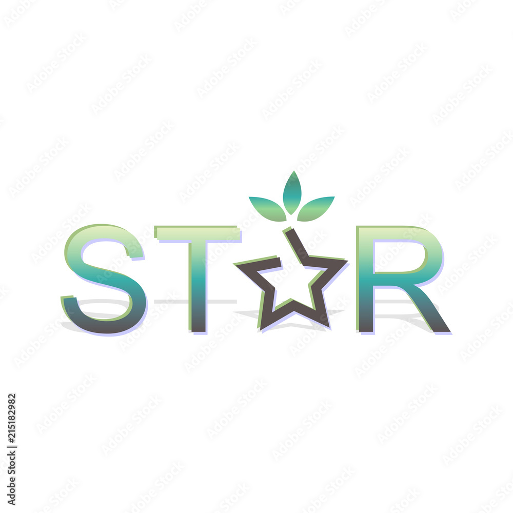 Star reward style and star text in green font Star reward style and star text in green font