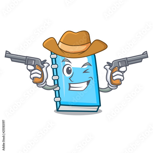 Cowboy education character cartoon style