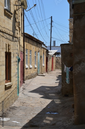 Narrow streets of the old city in Derbent  Dagestan  Russia