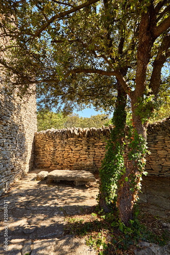 Village of Bories in Gordes in the Vaucluse in Provence, France