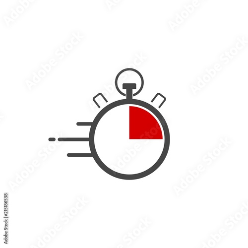 Fast delivery flat icon, Speed Time Icon Logo