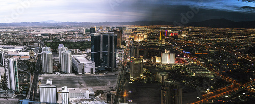 Las Vegas split between day and night