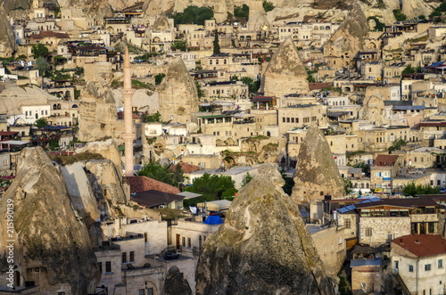 Famous center of balloon fligths in the Goreme, Cappadocia, Turkey. photo