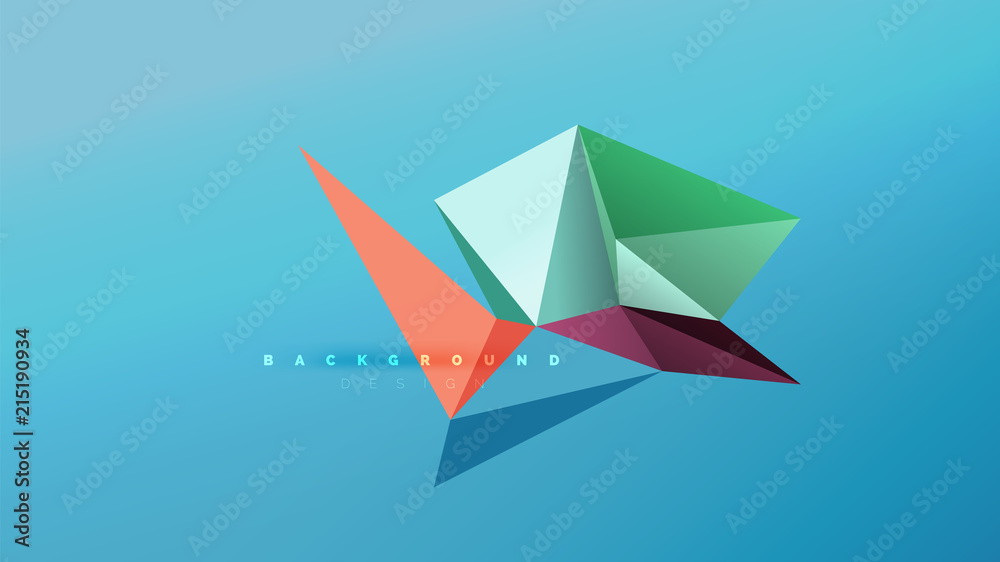 Abstract background - geometric origami style shape composition, triangular low poly design concept. Colorful trendy minimalistic illustration Abstract background - geometric origami style shape composition, triangular low poly design concept. Colorful trendy minimalistic illustration
