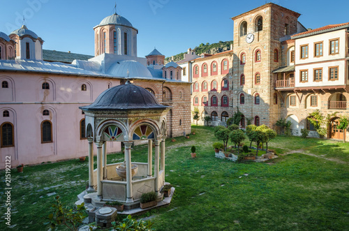 Monastery Xeropotamos on Holy mountain Athos photo