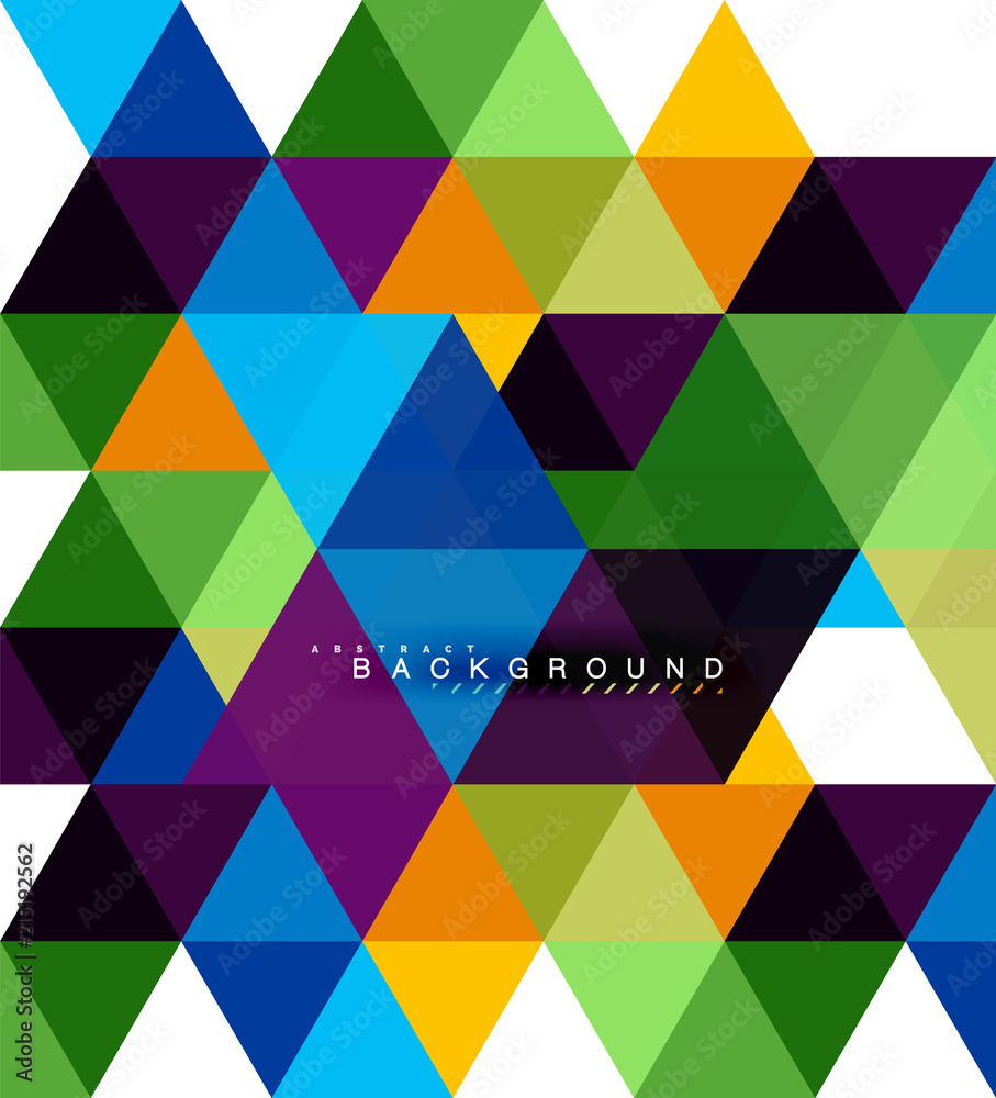 Multicolored triangles abstract background, mosaic tiles concept Multicolored triangles abstract background, mosaic tiles concept