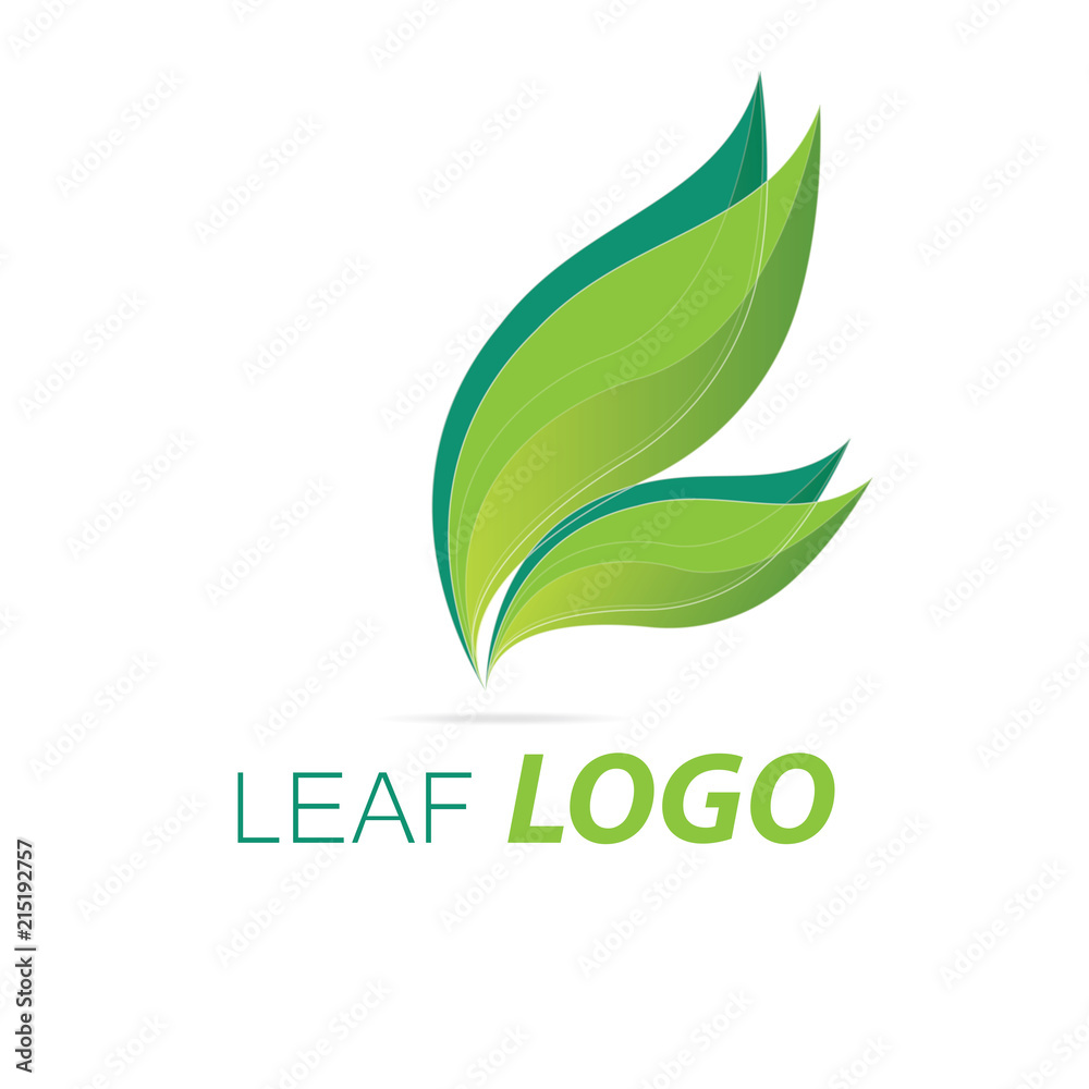 Green Leaf Logo Ecology Design Health Care Logo Green Leaf Logo Ecology Design Health Care Logo