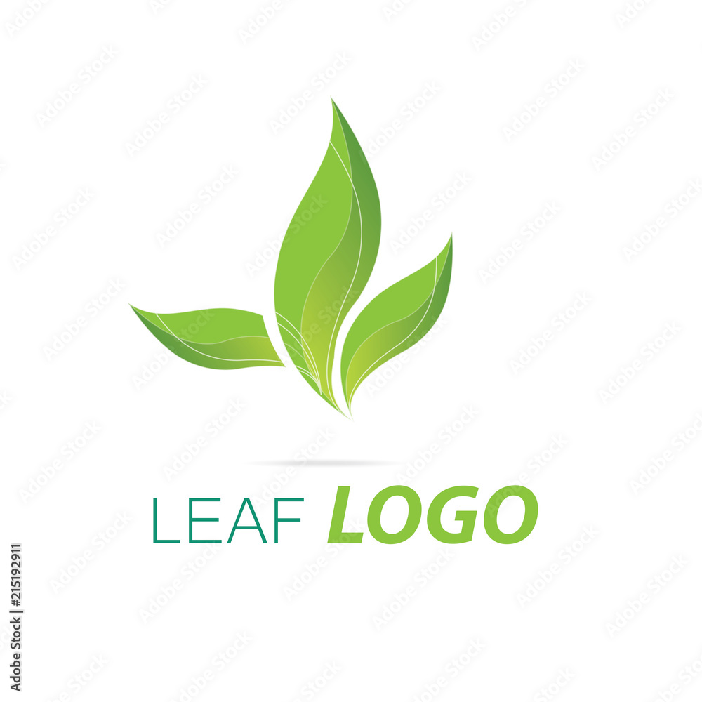 Green Leaf Logo Ecology Design Health Care Logo Green Leaf Logo Ecology Design Health Care Logo