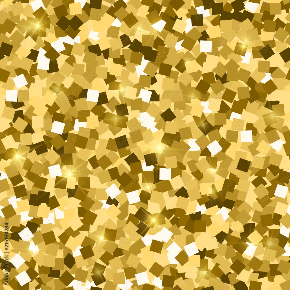 Glitter seamless texture. Adorable gold particles. Endless pattern made of sparkling squares. Amusin Glitter seamless texture. Adorable gold particles. Endless pattern made of sparkling squares. Amusin