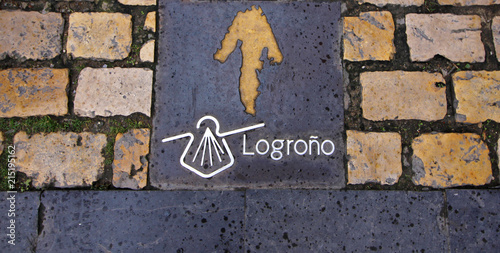 Camino de Santiago a su paso por Logroño, España