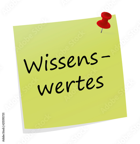 Notizzettel angepinnt - Wissenswertes