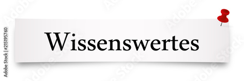 Papierstreifen mit Pin - Wissenswertes