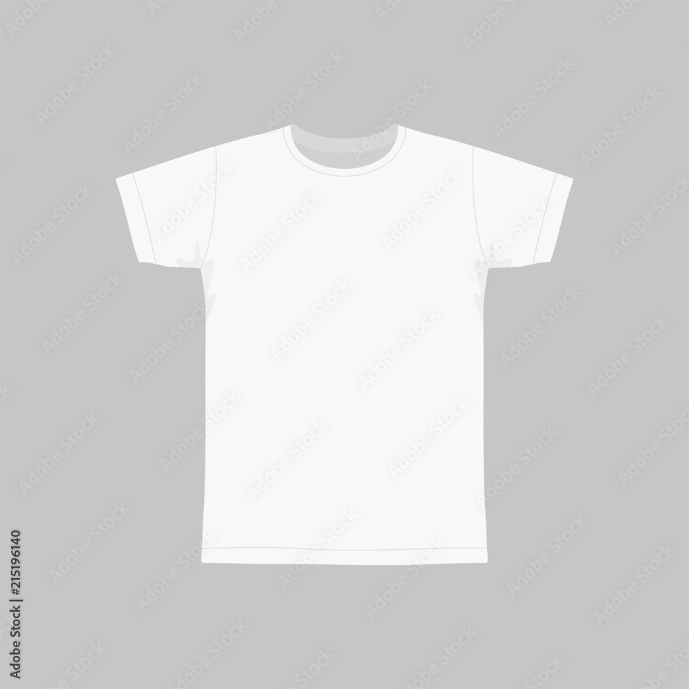 Front views of men's white t-shirt on white background Front views of men's white t-shirt on white background