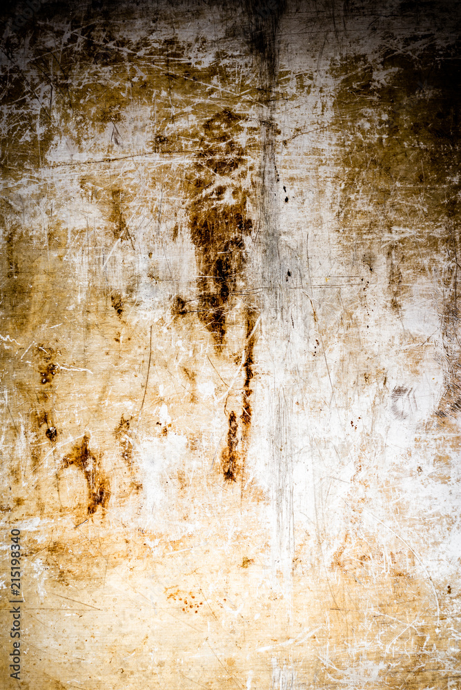 Fototapeta premium Photo of Old, rusty, scratched metal surface, perfect for a background