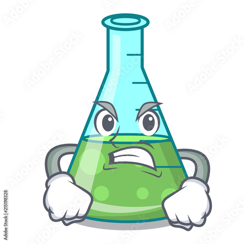 Wallpaper Mural Angry science beaker mascot cartoon