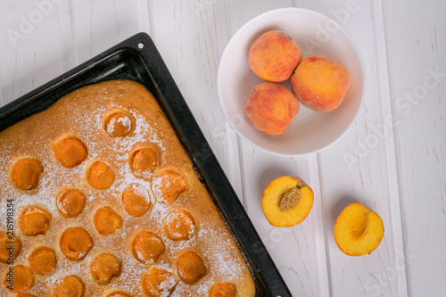 Freshly baked pie using fresh fruit. Healthy Eating