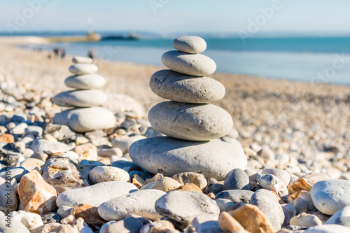 Zen pabbles stones on the beach