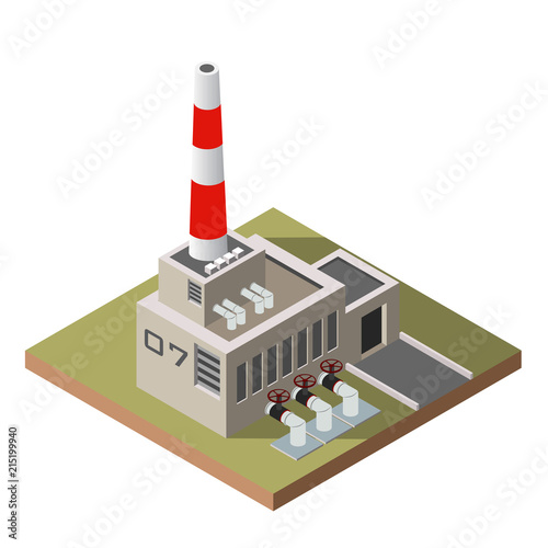 Elements energy power plant isometric