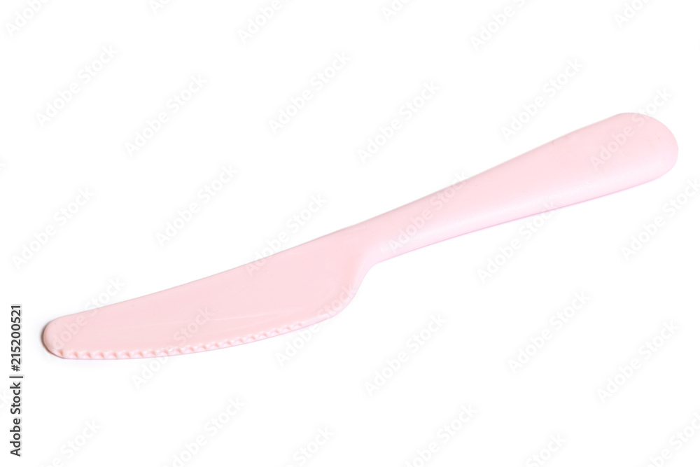 plastic knife isolated on white