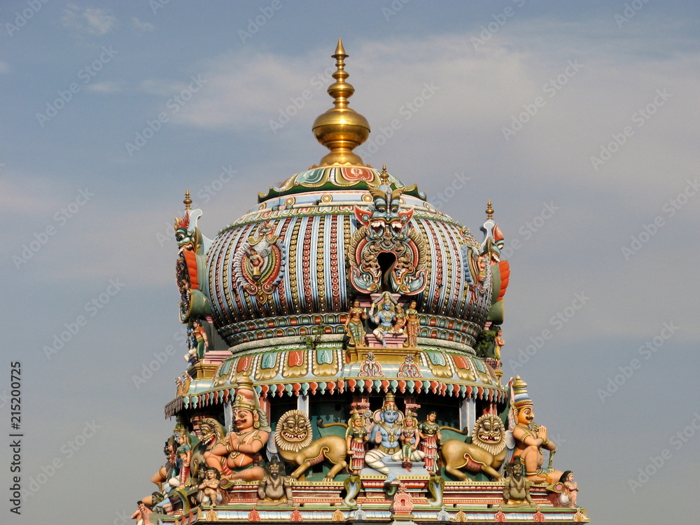 Lord Vishnu Koodal Azhagar Perumal Temple Tower, Madurai, Tamilnadu, India