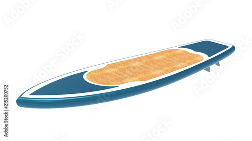 3d render of surfboard isolated on white background