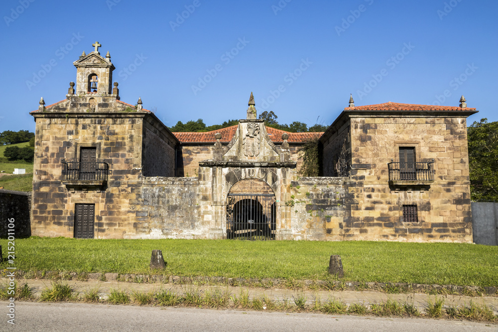 Lierganes, Spain. The Palacio de La Ranada or Palacio de Cuesta Mercadillo, a 18th century monumental palace and casona in the Cantabrian town of Lierganes