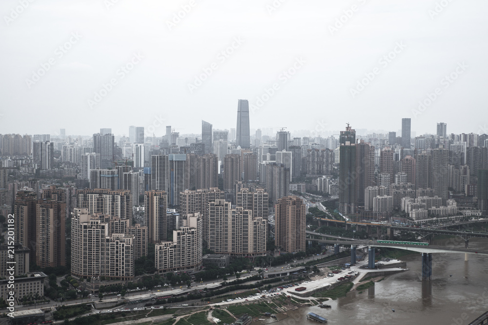 skyline of the chongqing china