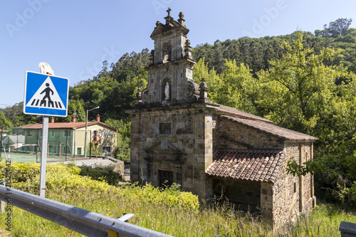Lierganes, Spain. The Ermita de Santa Maria de la Blanca, a catholic church in the Cantabrian neighborhood of Rubalcaba