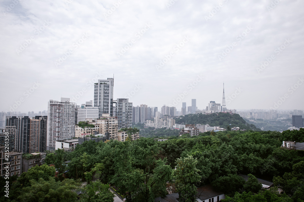 skyline of the chongqing china