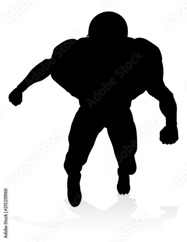 American Football Player Silhouette