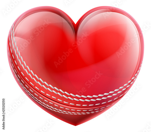 Cricket Ball In A Heart Shape