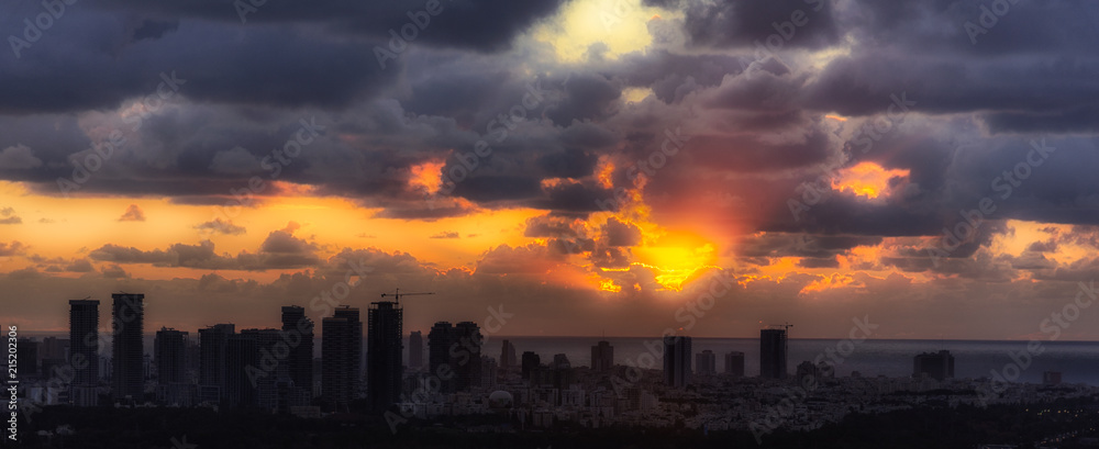 sunset in TLV