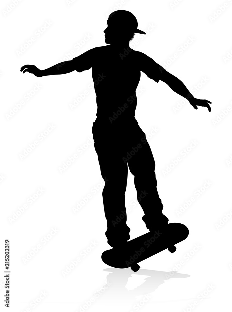 Skater Skateboarder Silhouette Skater Skateboarder Silhouette