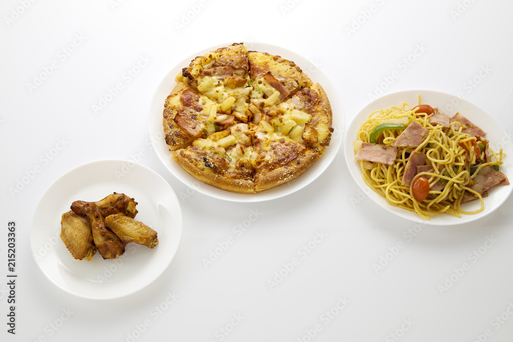 Pizza Spaghetti Chicken Barbecue Pizza Spaghetti Chicken Barbecue