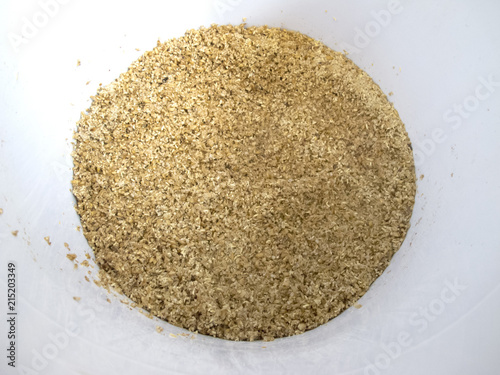 Spent Grain after mashing in a bucket from Homebrew : Craft Beer