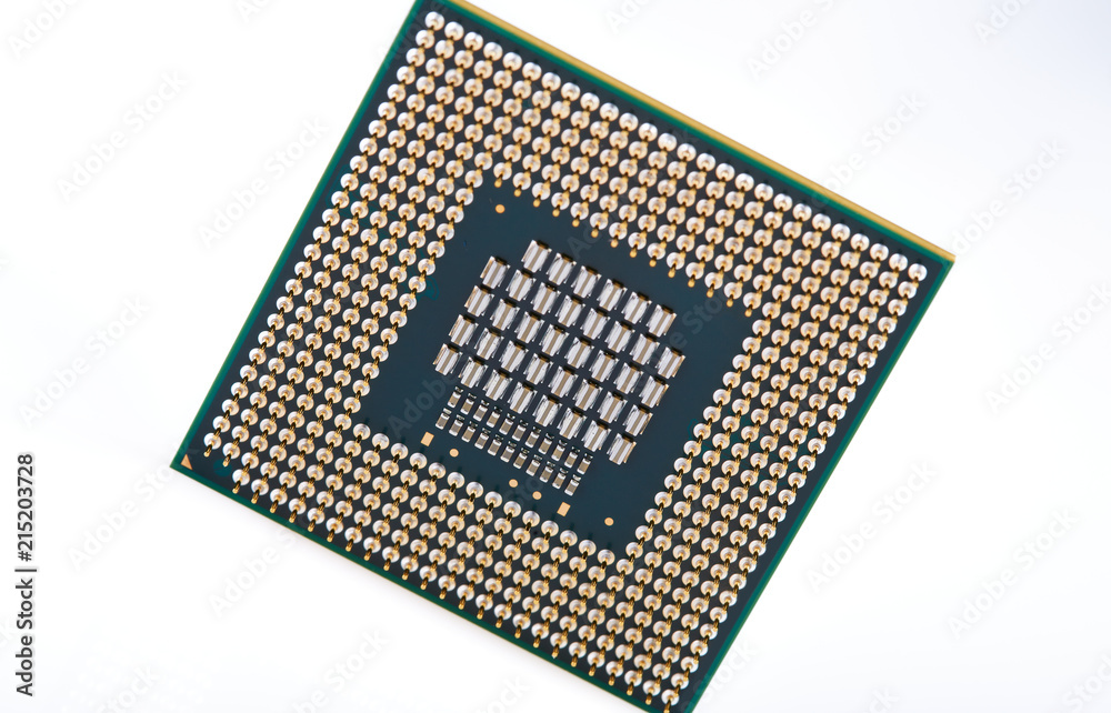 CPU. Central Processing Unit or Microchip Computer isolated on white background CPU. Central Processing Unit or Microchip Computer isolated on white background