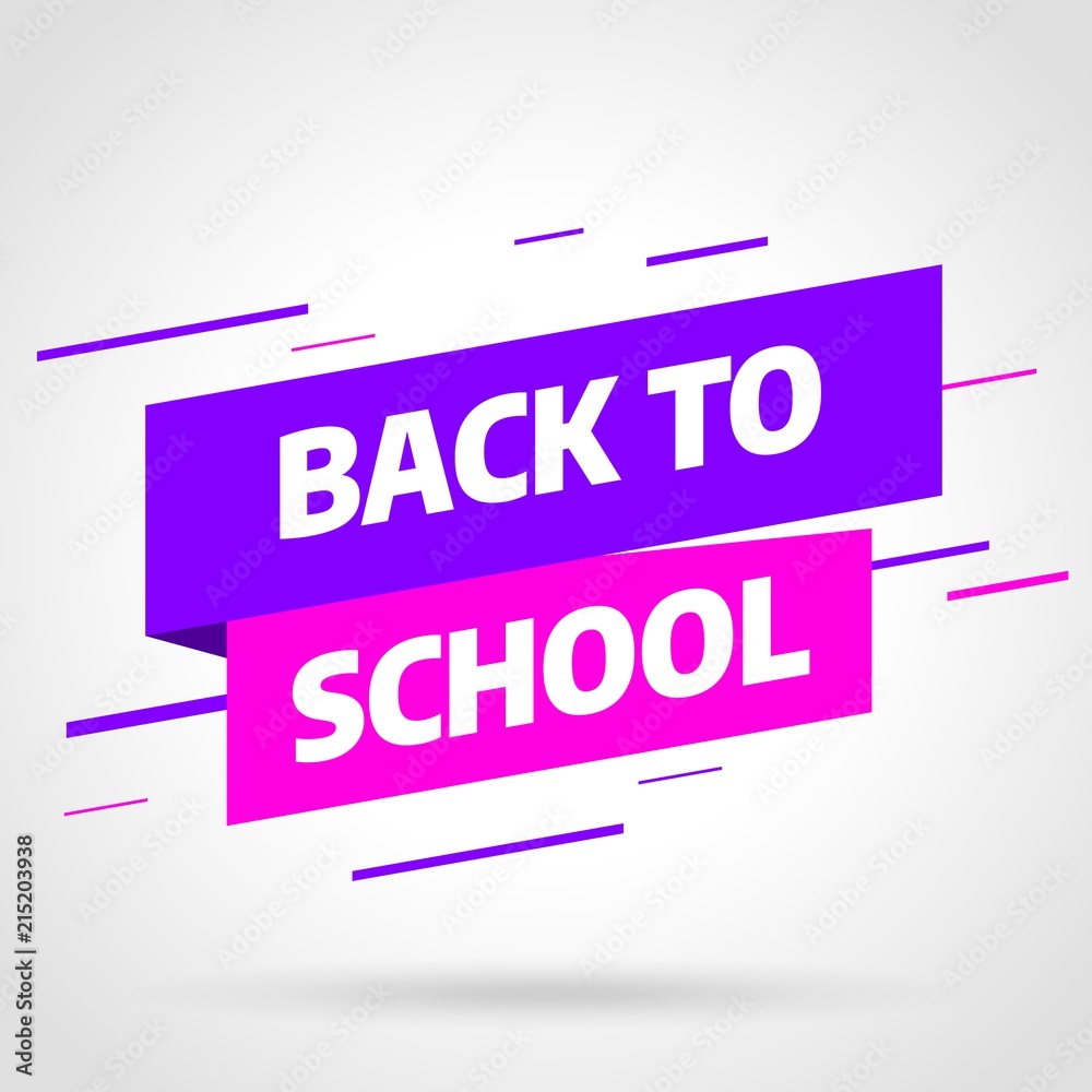 Back to school Sale banner template design, Big sale special offer. Vector illustration.