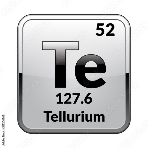 The periodic table element Tellurium.Vector.