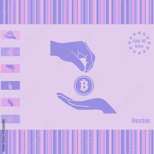bitcoin accumulation Vector icon
