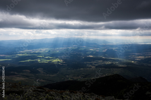 Hiking in the Tatra National Park Slovakia, Poland. Landscpes and panorama with mountain range. photo