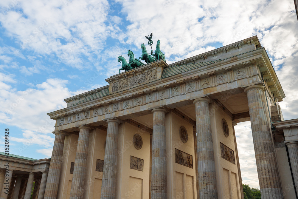 Details of Bradenburg Gate, Summers day, Berlin, Germany, Europe, June 2018