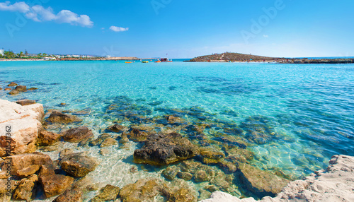 Panoramic image of breathtaking Nissi beach © shinedawn
