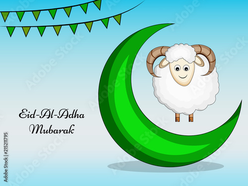 Illustration of background for the occasion of Muslim festival Eid-al-adha 
