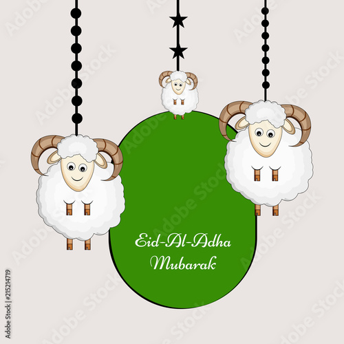 Illustration of background for the occasion of Muslim festival Eid-al-adha 
