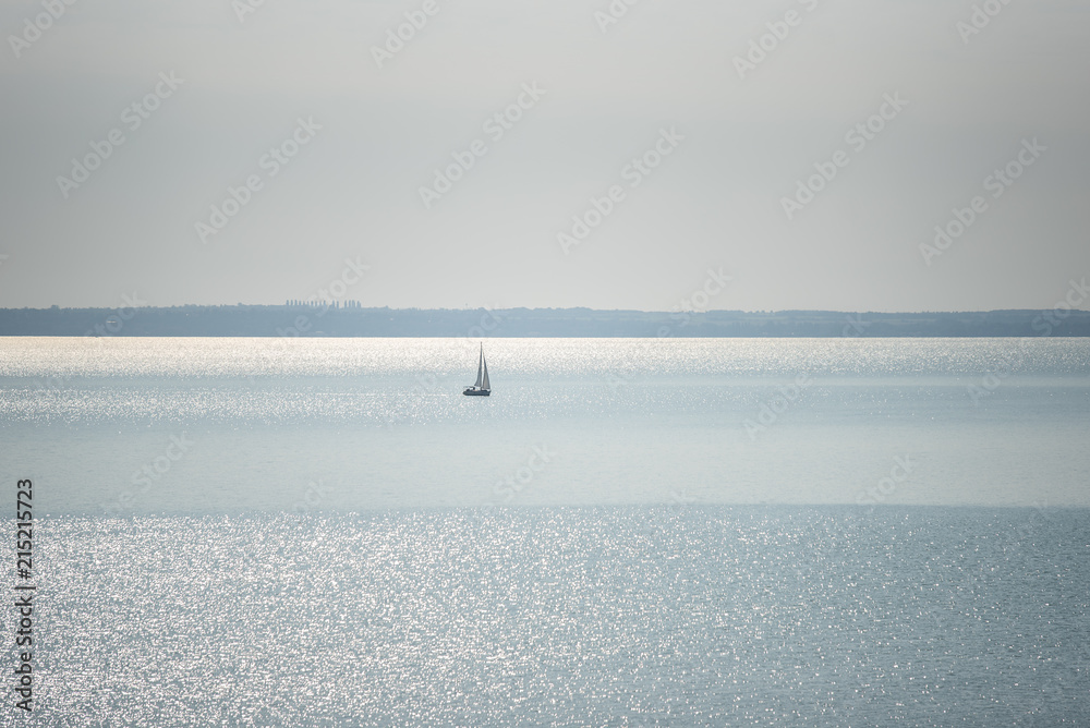 Sailboat on the lake Balaton