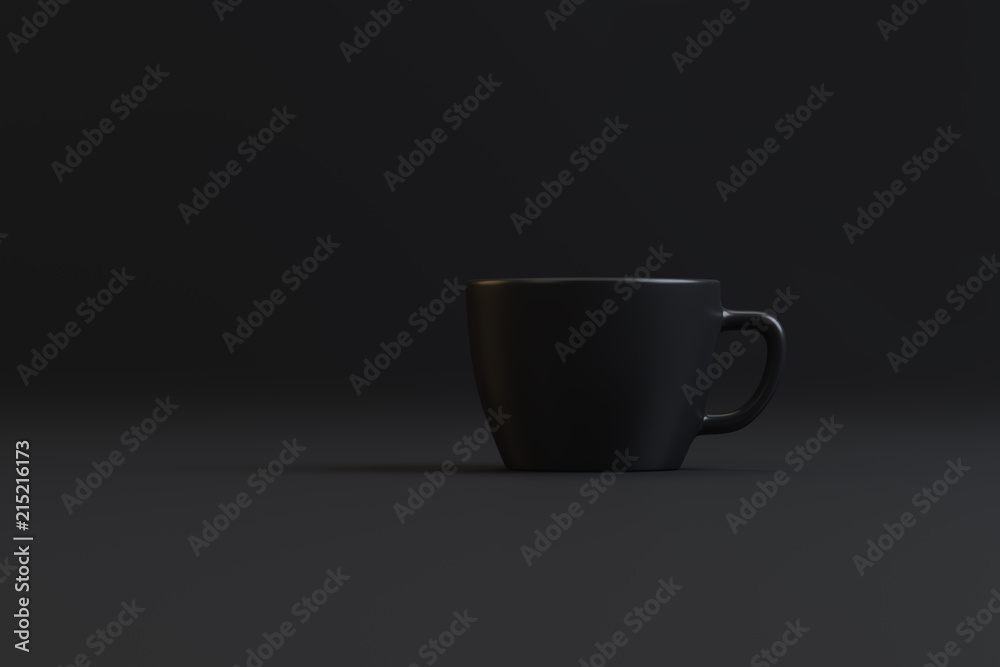 a cup of strong coffee on a black background a cup of strong coffee on a black background