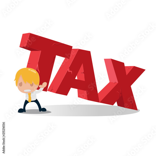 Man Carry Tax Text Heaviness  Vector