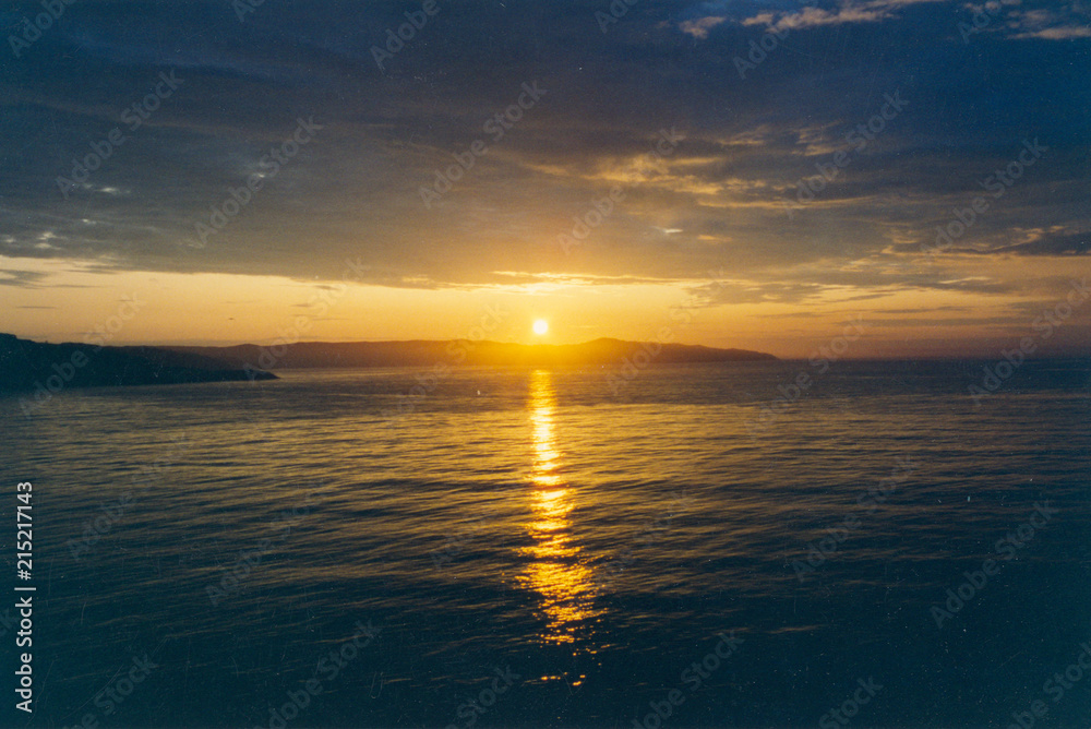 Sunset on the Barets Sea at 1993.