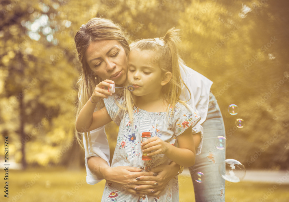Fototapeta premium Water bubbles is always fun.