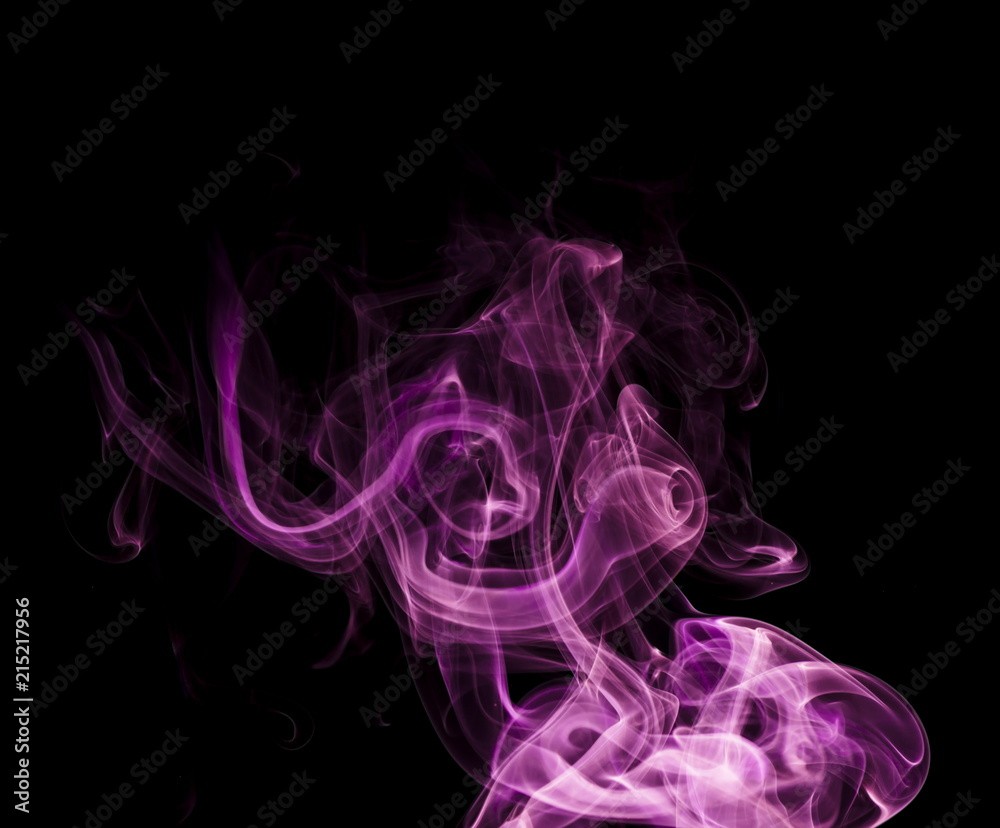 Purple smoke on black background Purple smoke on black background